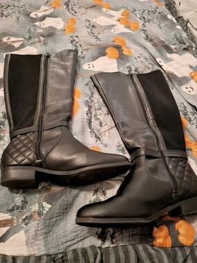 Tyler Tall Black Boots Size US 10W